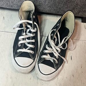 Classic Black and White High-Top Sneakers